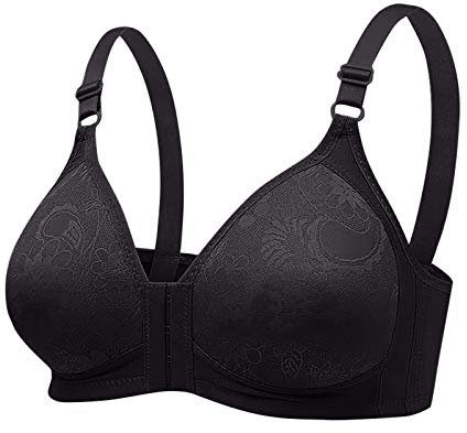 IUYTYSER Sonderangebote Schnäppchen Schalen BH Ohne Bügel BH Verschluss Vorne Ohne Bügel BH Damen Ohne Buegel Tcm Minimizer BH Rueckenfrei Schlaf Bustier Stillen Black of Friday 2024 Sale