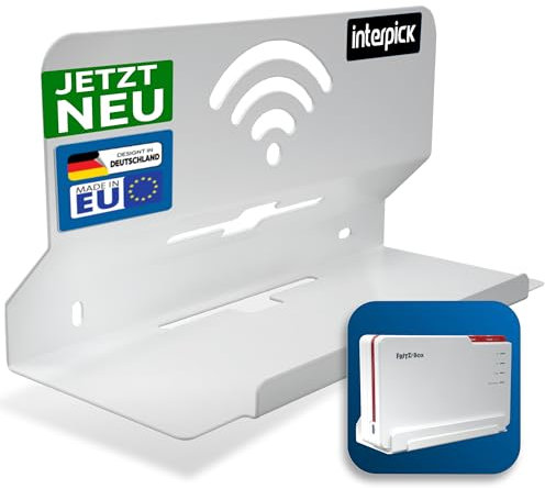 Supporto da parete per Fritzbox 5690 Pro, con gestione dei cavi, montaggio a parete, supporto da parete