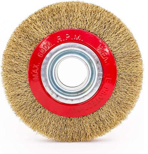 Cepillo circular disco hilos acero 175 mm 7'' para amoladora muela de banco Cepillo para muela de alambre ondulado de acero, disco de acero para trabajos de desbarbado satinado y pulido