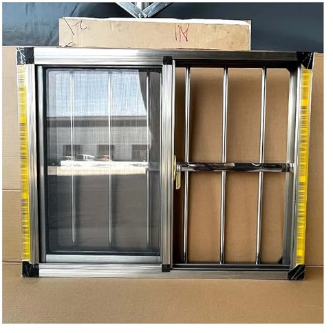 Ventanas de Granja, Ventanas corredizas horizontales de Aluminio con Vidrio y mosquiteros de Seguridad, Ventanas domésticas pequeñas y Grandes(16x16in)