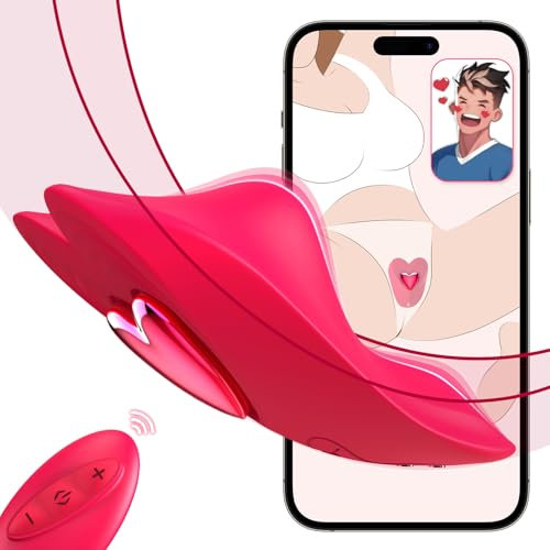 Vibratore Sex Toys con Ovetto Vibrante donna Telecomando per Coppie,Vibratori Indossabile Tramite per Cellulare,Mutandine Vibranti con 10 Impostazioni di Vibrazione,(Rosso)