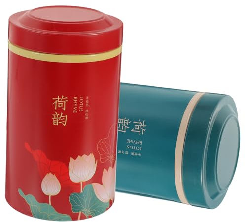 IMIKEYA 2St Storage Tea Canisters Tee-aufbewahrungsdose Teebehälter Aus Weißblech Luftdicht Platte Tee Flasche Teeaufbewahrung Krug Luftdichter Kaffeebehälter Teaeve Teetasse Mit Sieb