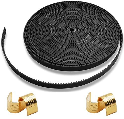Zahnriemen 5m, offener Zahnriemen GT2 6 mm, 2GT Gürtel mit 6 Kupferhülsen für Creality Ender 3, Ender 3 V2, Ender 3 Pro, Ender 5 Serie, CR-10-Serie, für Anycubic Kobra 2 Kobra Max CNC