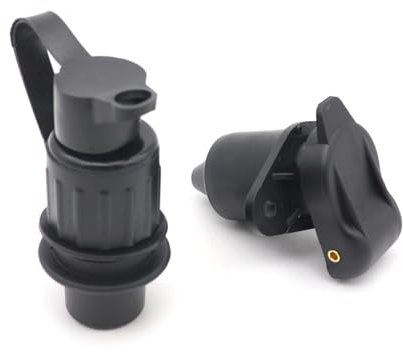 DIIOOMIEEU Prise de remorque à 3 broches, avec joint étanche, prise de remorque étanche 12 V, prise de remorque à 3 broches pour caravanes, voitures