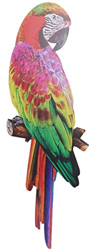 Kisangel Deko Outdoor Metallische Wandkunst Hängende Papagei Skulptur Für Garten & Stilvolle Deko Für Innen & Außen Robuste Eisenarbeit Für Wandgestaltung Wanddeko