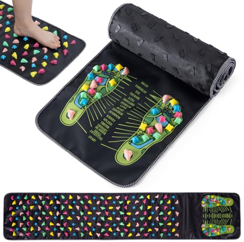 Worive Foot Massage Mat, Reflexology Acupressure Mat Relieve Foot Fatigue