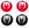 Kool Millennials Red and Black Spider Thumb Grip Stick Caps Cover per PS4, PS5, XBOX Controller