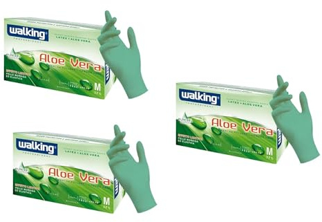 mille idee 300 Guanti in Lattice con Aloe Vera – Set 3 Conf da 100 – Senza Polvere, Monouso, Effetto Lenitivo e Protettivo – Uso Domestico e Professionale (xl)