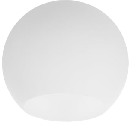 COLLBATH Abat-jour Sphérique en Verre Dépoli Blanc Laiteux 15 Cm Double Ouverture Plate 150 Mm, pour Lampe Suspendue, Lampe de Table et Plafonnier, Abat-jour Décoratif Minimaliste