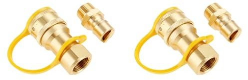 Bosiyrggrl 2X Adaptateur de Connecteur de Raccord de Déconnexion AU Gaz Propane en Laiton de 1/2 Pouce