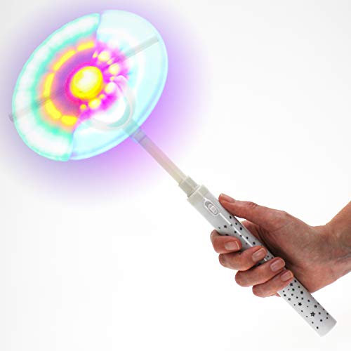 The Glow Company Light Up Flashing Swivel Fan Rainbow Windmill (1 Pack)