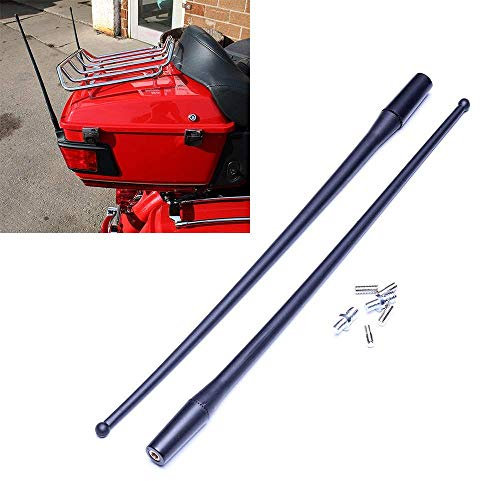 ZYTC Antenne Moto Signal Puissant 2 * 32.5cm Harley AM/FM 1989-2018 pour Motocyclette