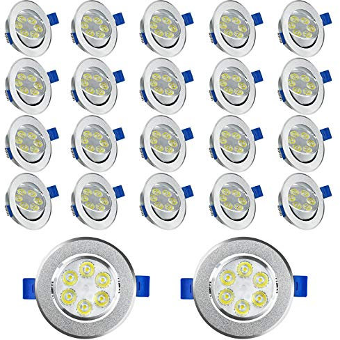HENGMEI 20X3W Spot Einbauleuchte LED Strahler Deckenstrahler Einbauspot Einbaustrahler Deckeneinbauleuchte Deckenspot (20X3W, Warmweiß)