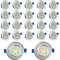 HENGMEI 20X3W Spot Einbauleuchte LED Strahler Deckenstrahler Einbauspot Einbaustrahler Deckeneinbauleuchte Deckenspot (20X3W, Warmweiß)