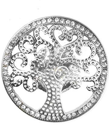 Treend24 Damen Kleine Magnet Brosche Lebensbaum Vintage Schal Clip Bekleidung Magnetbrosche Poncho Taschen Stifel Textilschmuck Eule Herz baum des lebens lebensblume