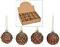 MC-Trend 12er Set edle Luxus Glas Weihnachtskugeln Ø 6cm Weihnachtsbaum Kugeln Christbaumkugeln Weihnachts Deko (BRAUN Gold)