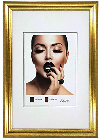 IDEAL TREND Artus Kunststoff Bilderrahmen Wanddeko Collage Poster Bilder Foto Rahmen: Farbe: Gold | Format: 20x30