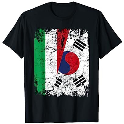 COREA DEL SUD ITALIA Bandiera Amicizia | COREA DEL SUD Maglietta