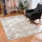 MyShop24 Teppich Wohnzimmer Shaggy - Creme Grau - 140x200cm - Schlafzimmer Soft Hochflor mit Fransen Flauschig im trendigen Berber Muster - Oeko Tex 100 Standard - Allergiker geeignet