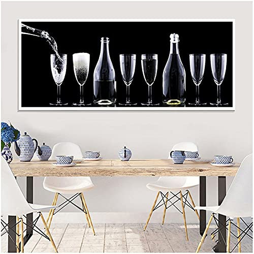 Diamond Painting Kits für Erwachsene/Kind,Rotweinglas Diamant Malerei Bilder groß Full Drill,DIY 5D Stickerei Kreuzstich Crystal Strass Mosaik Gemälde Art Craft Home Wall Décor 50x100cm/20x40in T9192