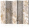 murando Raumteiler Foto Paravent Abstrakt 225x172 cm beidseitig auf Vlies-Leinwand Bedruckt Trennwand Spanische Wand Sichtschutz Raumtrenner Design Marmoroptik Textur Gold wei§ f-C-0492-z-c