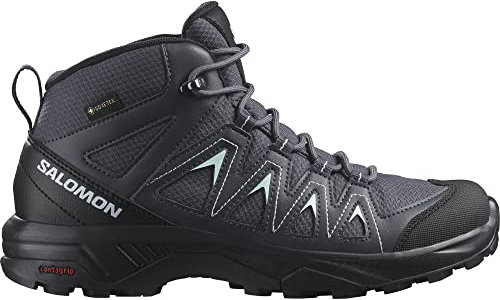 Salomon X Braze Mid Gore-Tex Damen Wander Wasserdichte Schuhe, Hiking-Basics, Sportliches Design, Vielseitiger Einsatz, Ebony, 42