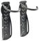 Relaxdays 4 x Fahrrad Wandhalter, Garage o. Keller, Radhaken, Zum Aufhängen an der Wand, Traglast max. 25 kg pro Haken, schwarz