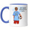 Kiddle-Design Fussball Tasse Blau Personalisiert mit Namen Fußball Becher Personalisiert Fanartikel Kinder Jungs Mädchen Fussballtasse Fußballfan Kinderbecher