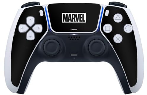 DeinDesign Skin kompatibel mit Sony PlayStation 5 Controller PS5 Folie Sticker Marvel Logo Superheld