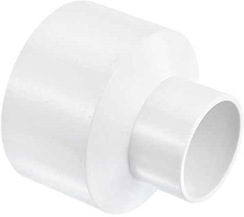 PATIKIL PVC Reducer Pipe Fitting 90mm to 50mm ID, Straight Coupling Adapter Connector, White