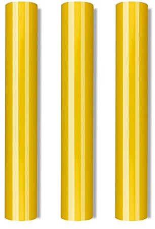 VENITOR 3D Puff Heat Transfer Vinyl，Puff HTV 3 Sheets 12x10,3D Puffy HTV Iron on Vinyl for Cricut Heat Transfer Vinyl for DIY T-Shirts Clothes Bag Pillow Textile Fabric(Yellow)