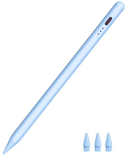 Pencil 1st Generation for iPad 2025-2018, HATOKU Digital Pens for Tablet with Tilt Sensitivity & Palm Rejection Magnetic Pencil for iPad 6-11, Air 3-5/M2/M3, Pro 11/12.9/13 M4, Mini 5-6 (Blue)