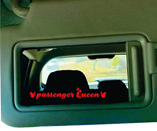 Nouiroy Lustige Auto-Aufkleber, niedlich, für Rückspiegel, Autofenster, Vinyl, Prinzessinnen-Buchstaben-Aufkleber, Auto-Dekoration, Zubehör für Frauen, Rot, 2 Stück