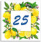 Stileitaliano numero civico personalizzato piastrella ceramica targhetta numeri civici decorazione limoni costiera Amalfi (Stile B)