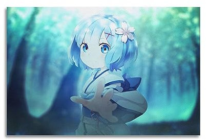 VZRSQZK Anime Re-ZERO - Starting Life in Another World Rem Poster, dekoratives Gemälde, Leinwand-Wandposter und Kunstdruck, modernes Familienschlafzimmer-Dekor-Poster, 20 x 30 cm