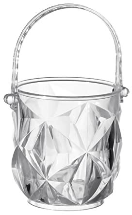 MOOWI Ice Bucket Acrylic Ice Bucket Small portable Ice Bucket Great for Home Bar, Chilling Beer, Champagne, Wine Bottle, 1 Liter Keeps Ice Cold & Dry