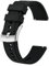 BISONSTRAP Cinturino per Orologi in Silicone Gomma 22mm, Cinturino per Uomo Donna, Cinturini di Ricambio a Sgancio Rapido, Nero con Fibbia Argento
