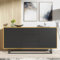 Creative Furniture Sideboard 140cm Loft Retro Vintage Oak & Black Contemporary TV Unit