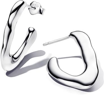 Pandora Essence Organisch Geformte Offene Ohrringe in V-Form aus Sterling Silber, 293290C00