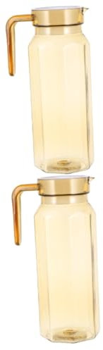 Alipis 2 Stk Flasche kaltes Wasser Zitrone Kühlschrank im Büro Kühlschrank Büro Kühlschrank Eis Krüge Wasserkrug Wasserkocher Wasserkessel Heimkrug Milchkessel Glas Rechner Saftkrug