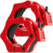 Mata1 Premium Olympic Barbell Clamps (1 Pair, Red), Ultimate Locking Weight Clips for Weightlifting & Bodybuilding Training, Standard 2 / 5 cm Barbell Collars w/Quick-Release Mechanism