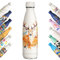 KollyKolla Edelstahl Trinkflasche 500ml, 3D-Druck Trinkflasche, Trinkflasche Sport, Trinkflasche Kohlensäure Geeignet, Auslaufsicher Thermoskanne, BPA-Frei, Trinkflaschen für Kinder, Schule, Sport