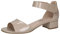 CAPRICE Damen Sandalen mit Absatz aus Leder mit Riemchen, Beige (Beige Patent), 41 EU