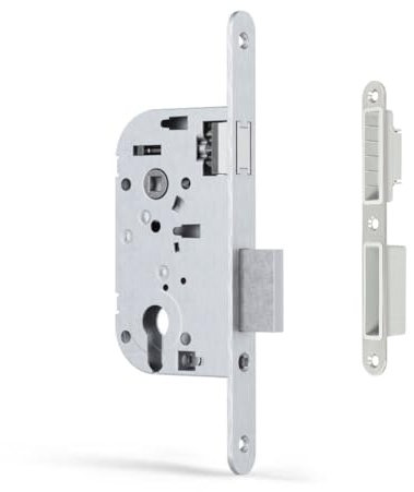 MOABI - Serrure Magnétique Encastrable Réversible Haute Résistance Dernière Génération Fermeture Silencieuse Certifiée NF Portes Intérieures et Hautes Fréquentations (Cylindre Euro Axe 40)