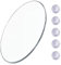 BVDHASDBT Plateau rond en verre transparent, diamètre 380–500–800 mm, verre trempé adapté pour la maison, la cuisine, la salle à manger (42 cm)