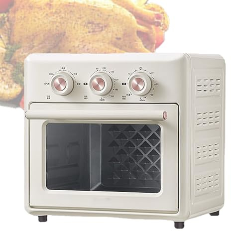 Air Fryer Toaster Oven Combo, 15L Electric Oven, 1200W Rapid Heating, Adjustable Temperature and Timer Knobs, 360° Hot Air Circulation, Non-stickbaking Pan and Removable Crumb Tray, for Kitchen