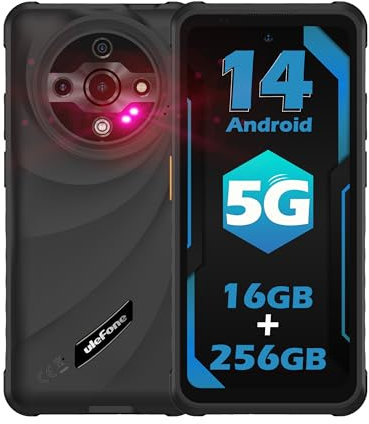 Ulefone Armor X31 Pro Rugged Smartphone 5G, 16GB+256GB/2TB, 6.56 HD+ 120Hz 800nits, 64MP+25MP Visione Notturna, 6050mAh Telefono Indistruttibile, GPS, NFC, IP68/IP69K, Torcia LED 120 Lumen- Nero