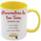 AL PRODUCTION Tazza Mug Personalizzata con Foto, Testo, Logo, Immagine - Ideale per la tua colazione (Giallo)