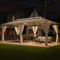 TRIUMPHKEY Pavillon 3x6 Wasserdicht Stabil Winterfest,Garten Pavillion,Plane Gartenpavillon,Metallrahmen Pavillon,Patio Gazebo,Beige