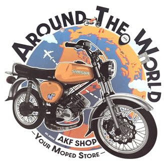 Aufkleber, Motiv: Simson S50N, Narzissengelb - AKF Around The World